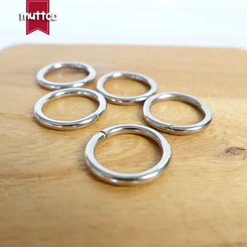 

100pcs/lot Metal O Ring non-Welded nickel plated loop Ring for 15mm dog collar Chain leather belt environmental connect buckle
