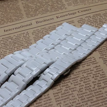 Высокое качество 14 мм 16 мм 18 мм 20 мм Керамика Ремешки для наручных часов белый ремешок полосы Браслеты Ремни для diamond часы мужские дам Ремни