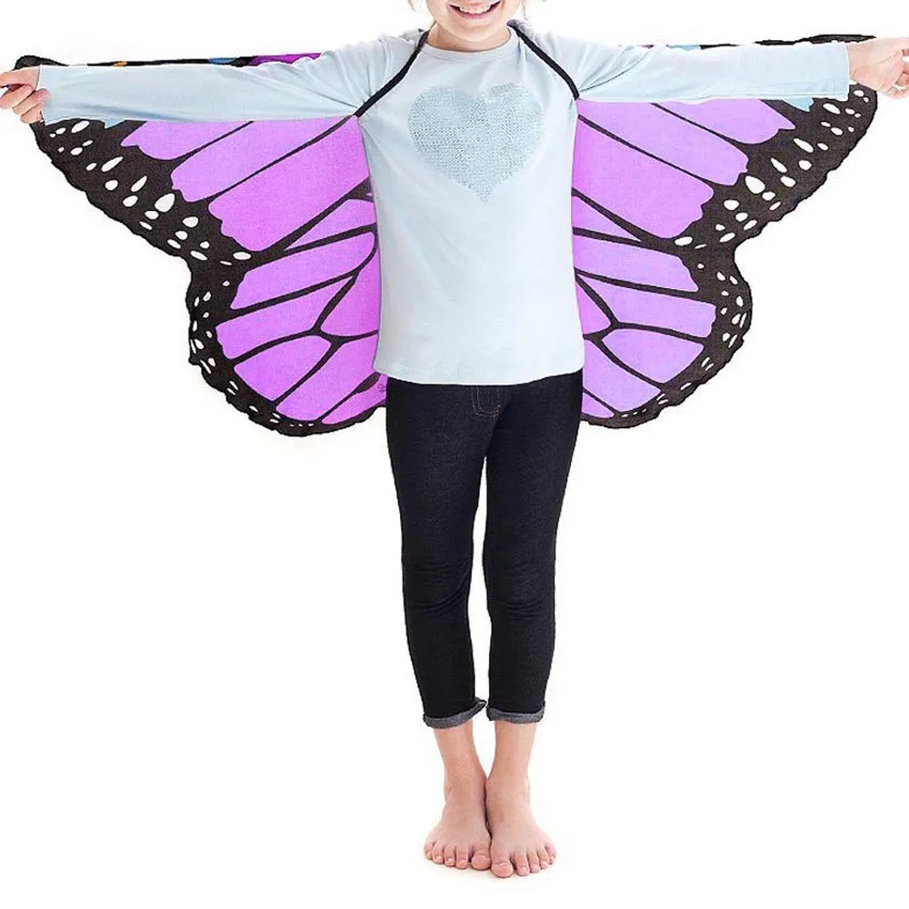 Модная детская шаль в богемном стиле с принтом бабочки для мальчиков и девочек, костюм из пашмины, аксессуары