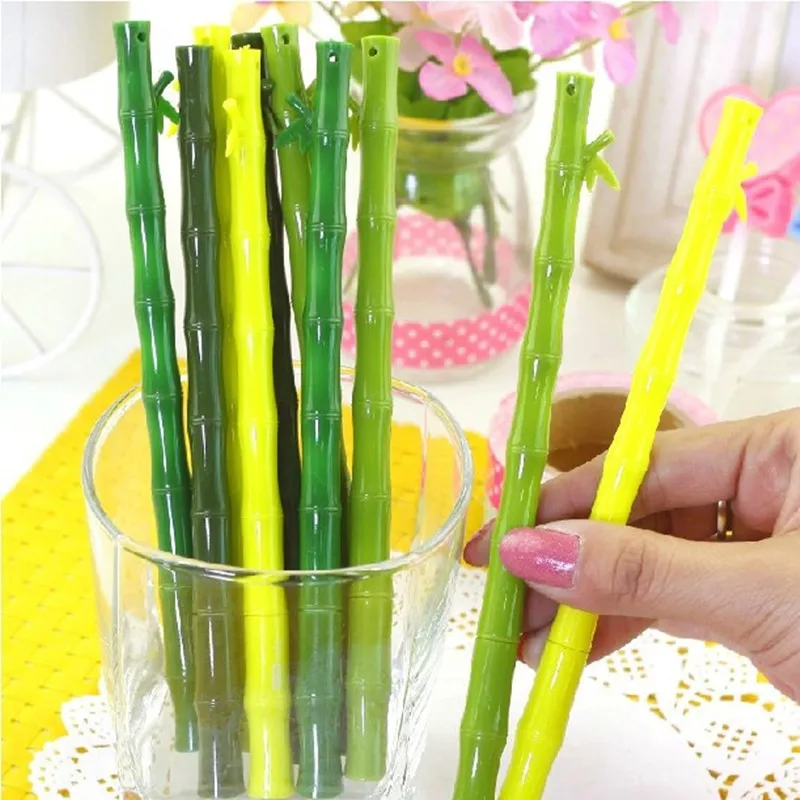 Creative Green Bamboo Office Gift Gel Pen Student Stationery Writing Pens 
