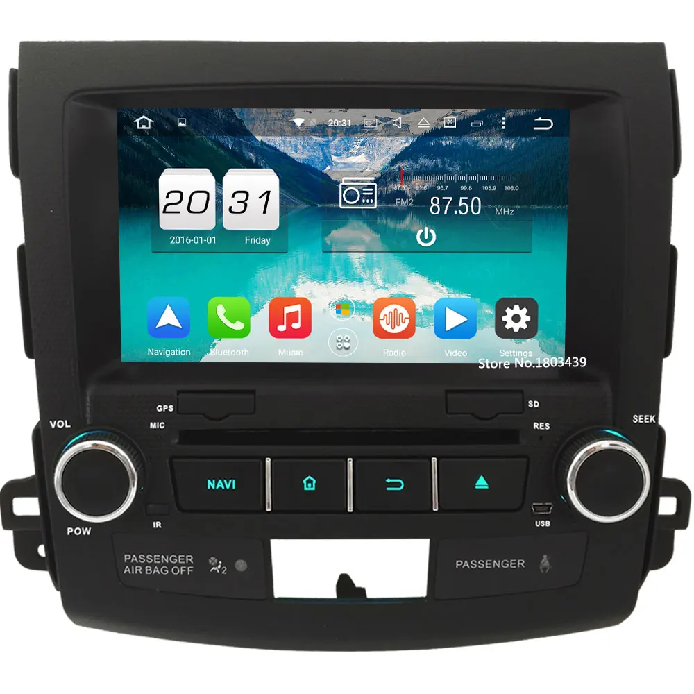 

8" 4GB RAM 32GB ROM Octa Core Android 6.0 3G/4G WIFI BT Car DVD Radio Stereo Player For Mitsubishi Outlander 2006 2007 2008-2012