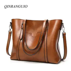 QINRANGUIO Crossbody сумки для Для женщин Роскошные Сумки Для женщин сумки дизайнер Большой Ёмкость Для женщин кожа Сумки сумка