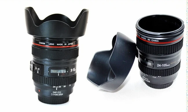 2015 New SLR Camera Lens Cup Milk Creative Cups Alcohol Coffee Tea Mug 400ML with Flower Hood Lid+Color Box | Дом и сад