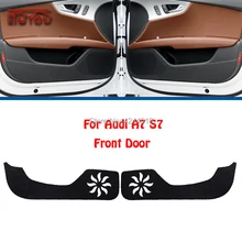 Для Audi A7 S7 автомобиля внутри дверь задняя крышка с защитой от царапин Защита Анти Удар декоративные подушечки автомобиля Стикеры 4 предмета в комплекте