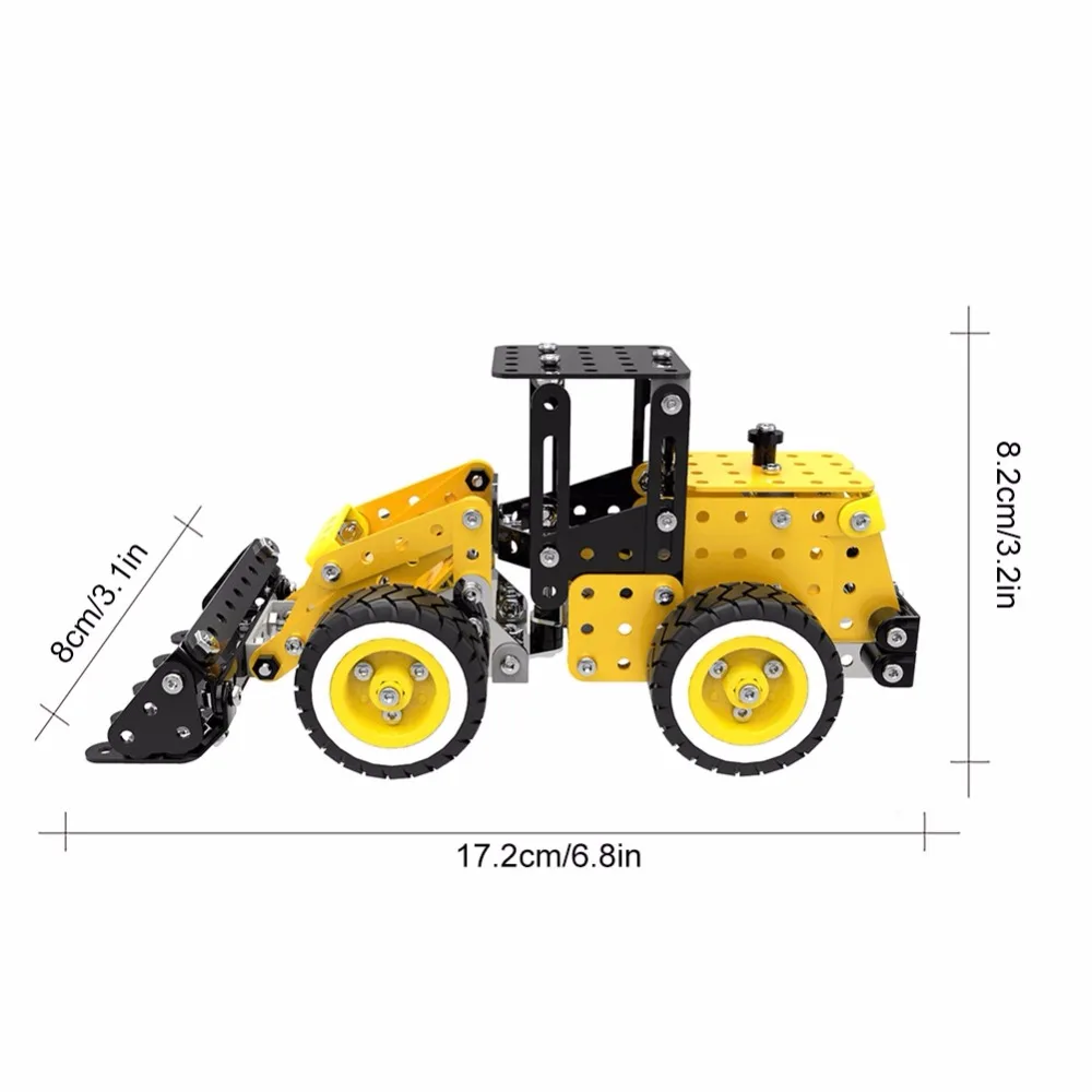 DIY металлический экскаватор автомобиль набор Дети Строительство Модель комплект Обучающие собрать DIY игрушки хобби подарок игрушки для детей и взрослых