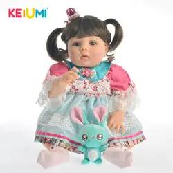 Новое поступление 23 ''Reborn Baby куклы игрушки полный силиконовые Фэнтези для новорожденных, для девочек Очаровательны Винил принцесса для