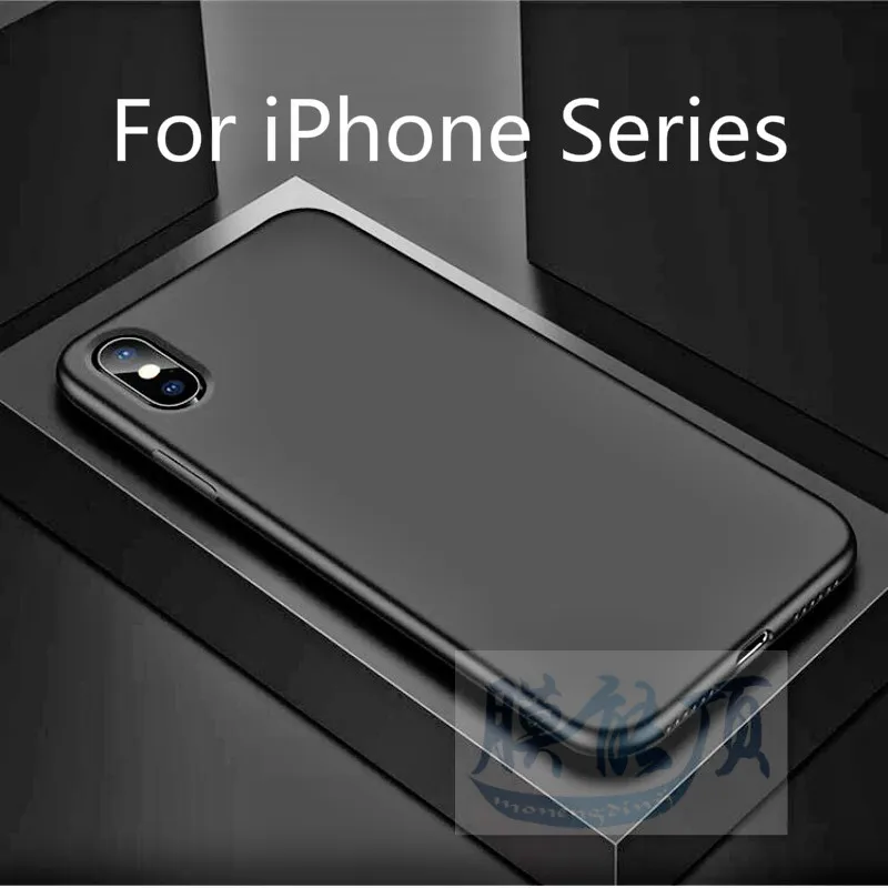 Мягкие Матовые чехлы из ТПУ для IPhone XS Max XR X 5s SE простой чехол 6 6S 7 8 Plus силиконовый