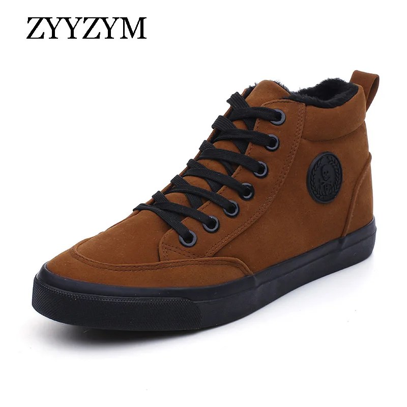 Vente ZYYZYM Hommes Bottes D hiver Mode Haute Coton Chaussures En Peluche Garder Au Chaud Marque Homme de Neige Bottes Chaussures Nouveau 2018 Offres Spéciales