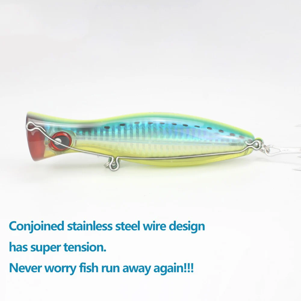 NOEBY-2018-New-Style-Big-Popper-120mm-43g-Fishing-Lures-Top-Water-Tuna-Hard-Bait-With