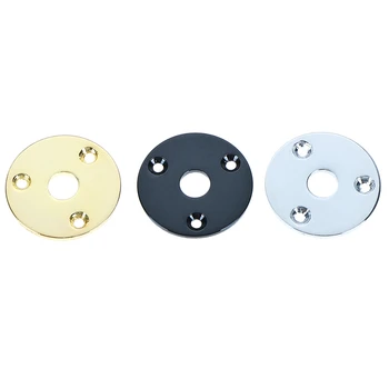 

1Set Round Jack Plate Guitar Output Jack Plug Socket Circular Metal Jack Plate for Electric Bass Guitar Parts & Accessories