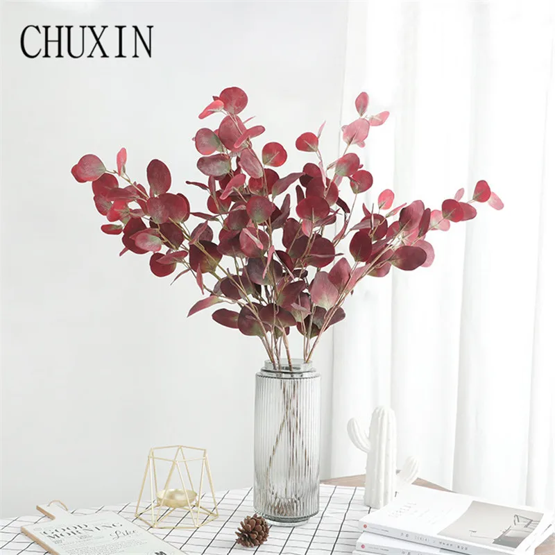 

French hand-simulated flowers eucalyptus leaves home Hotel decoration high quality artificial flowers wedding road arrangement