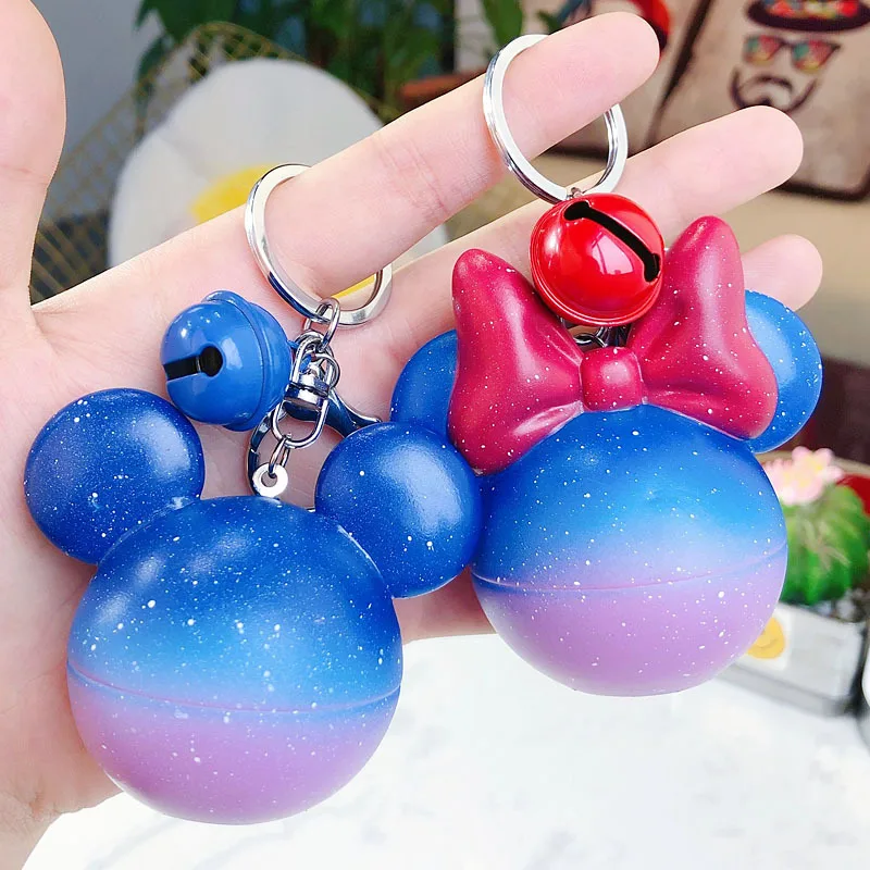 

Girl Cute Mouse Key Chain Animal Starry Sky Decor Women Keychain Bag Pendant Charm Creative Key Ring Lovers Best Gift Jewelry