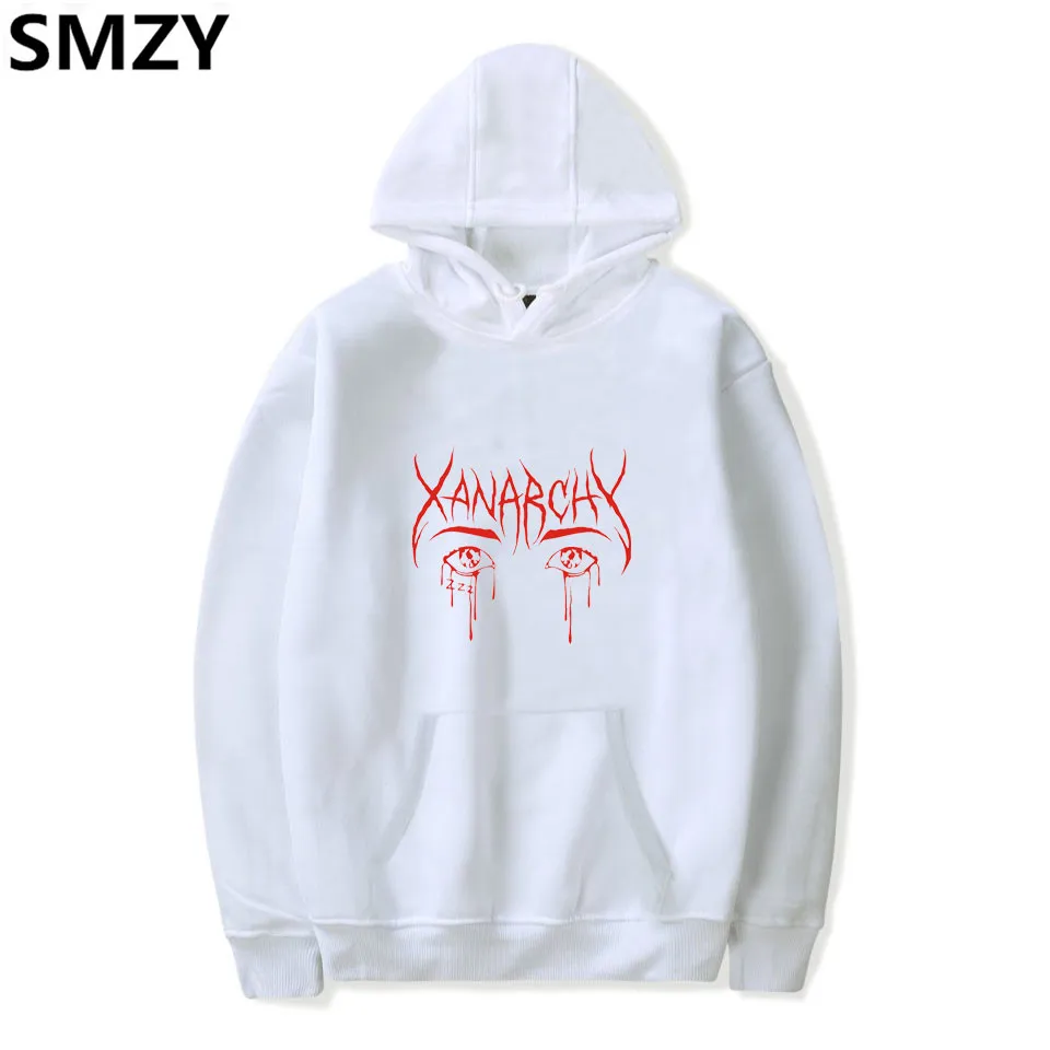 QJM Lil Xan анархия толстовка с капюшоном для мужчин размеры плюс осень Мода