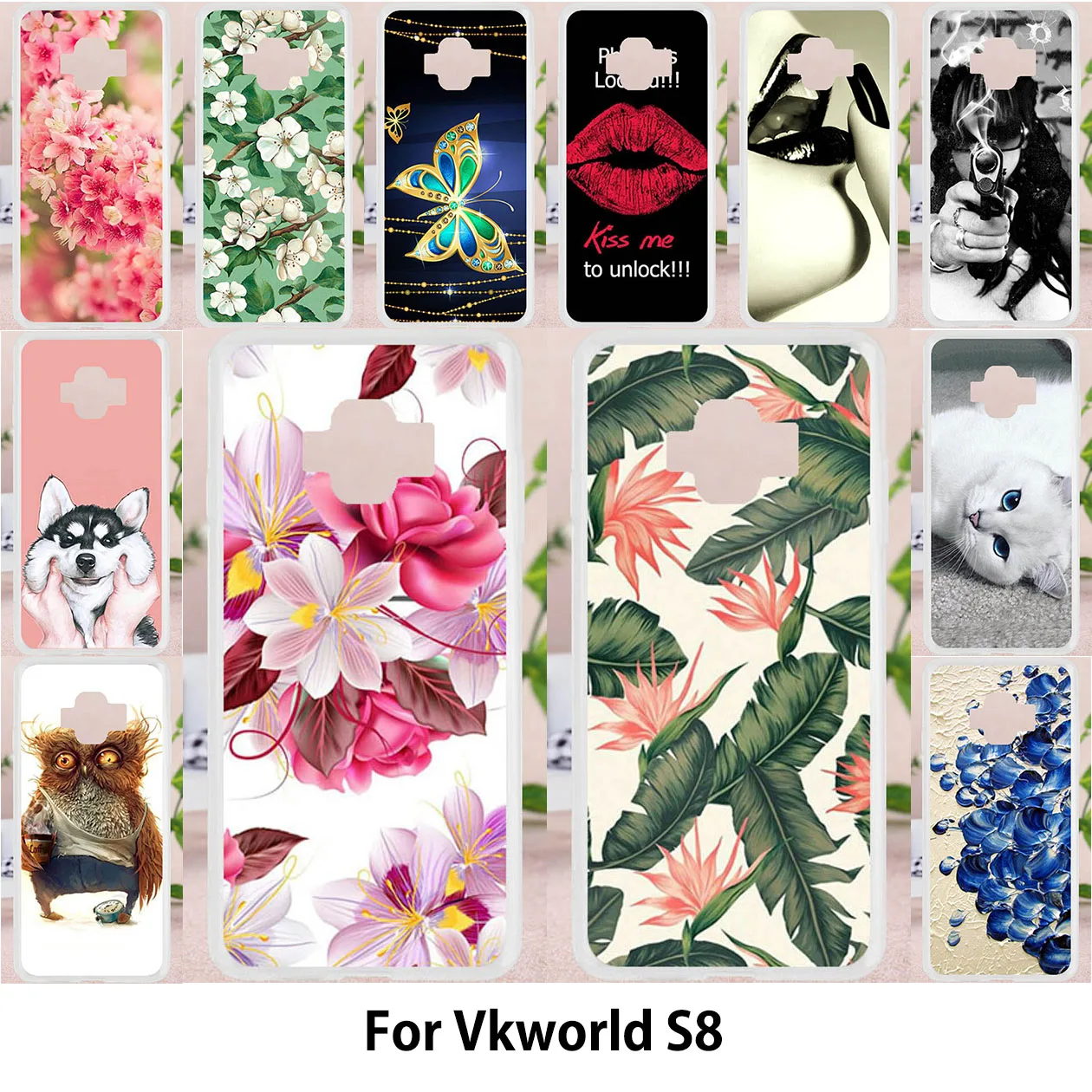 

Phone Bumper For Cover Vkworld S8 Case For Vkworld S8 Covers S 8 Soft Silicone Painting Cases Owl Cat Animal Shell