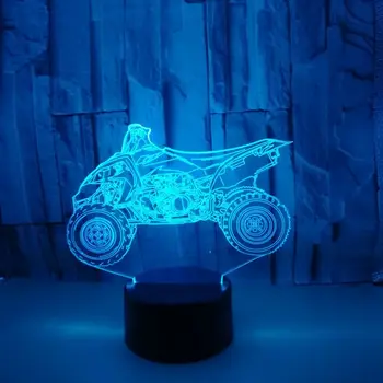 

New Motorcycle 3d Colorful Colorful Small Lamp Colorful Colorful Gradual Change 3d Small Usb Led Night Light
