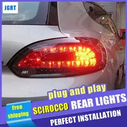 Тюнинг автомобилей для VW scirocco фонарь в сборе 2000-2014 для scirocco сзади Выделенный автомобиль светодиодные Фонарь Свет с 2 шт
