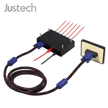 

Justech DC 12/24V 6-way Touch Panel Switch LED Back Capacitive Touch Screen Marine Boat Caravan 15-pin VGA Transmission Switch