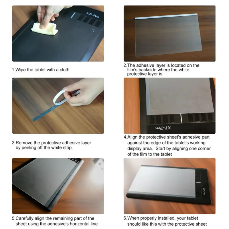 Koop XP Pen Transparante Grafische Tablet Beschermende Film alleen voor Star03 Grafische Tekening Tablet (2 stuks)
