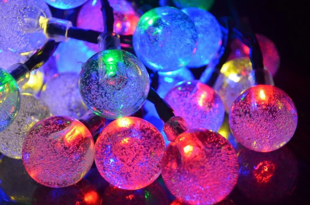Colorful Solar Party Decoration Solar Fairy Lights Ball String Lights ,Water Proof (Includes 30 LED Lights with 4 Color) (2)