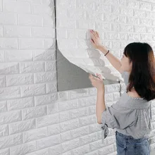 Cheap Brick pattern 3d solid wall stickers bedroom foam wallpaper self-adhesive anti-collision wall skirt background decoration70*77cm Cheap Brick pattern 3d solid wall stickers bedroom foam wallpaper self-adhesive anti-collision wall skirt background decoration70*77cm