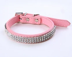 XS- L Bling Big Rhinestone Dog Collars Crystal Diamond Pet Dog Puppy Suede Leather Collars PU leather adjustable four colors XS- L Bling Big Rhinestone Dog Collars Crystal Diamond Pet Dog Puppy Suede Leather Collars PU leather adjustable four colors