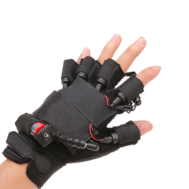 Зеленые лазерные перчатки с 3 режимами рождественские Ночные Клубные