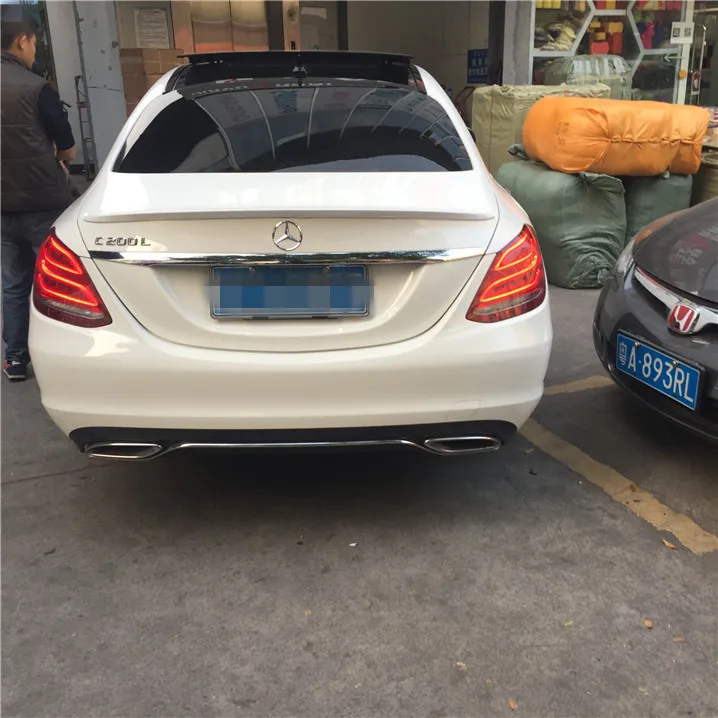 Спойлер для Benz W205, АБС-пластик, заднее крыло, грунтовка, цветной задний спойлер для Benz W205 C180 C200 C260, спойлер