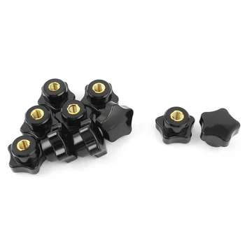 

10pcs M8 Thread 30mm Star Shaped Head Clamping Nuts Knob Grip Handle