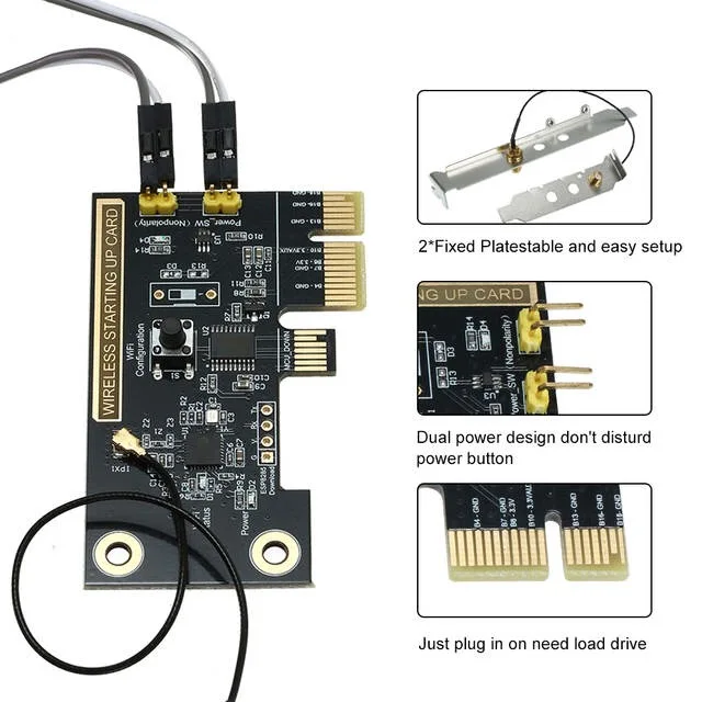 EWeLink WiFi беспроводной смарт-переключатель релейный модуль мини PCI-e Настольный переключатель карта перезапуска Переключатель включение/выключение ПК Пульт дистанционного управления