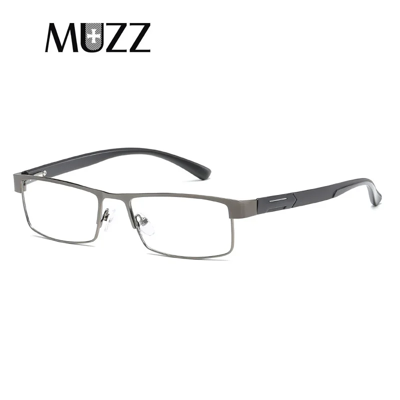 MUZZ ультралегкие очки для чтения пресбиопические очки Gafas De Lectura oculos полная рамка+ 1,0 до+ 4,0 портативный пода - Цвет оправы: Серебристый