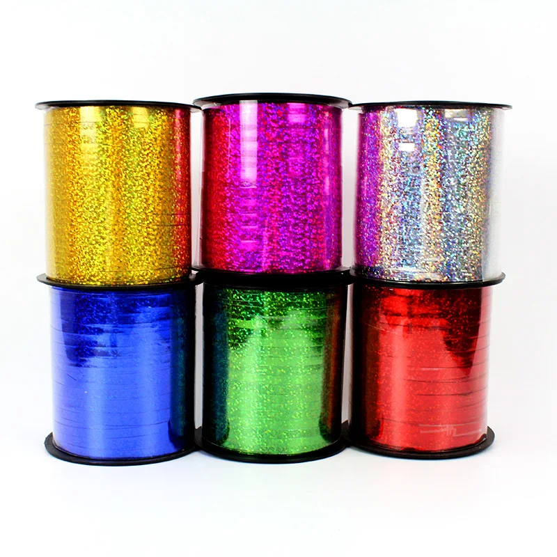 

NEW 250Yard Laser Balloons Ribbons width 0.5cm streamers for Party Decoration Birthday Wedding Decoration DIY Accessories 220m