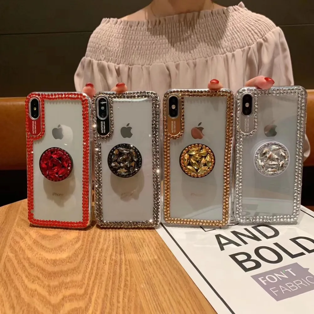 Модный прозрачный чехол для iphone 6 6s 7 8 Plus X XR XS MAX блестящая задняя крышка 6plus 7plus plus