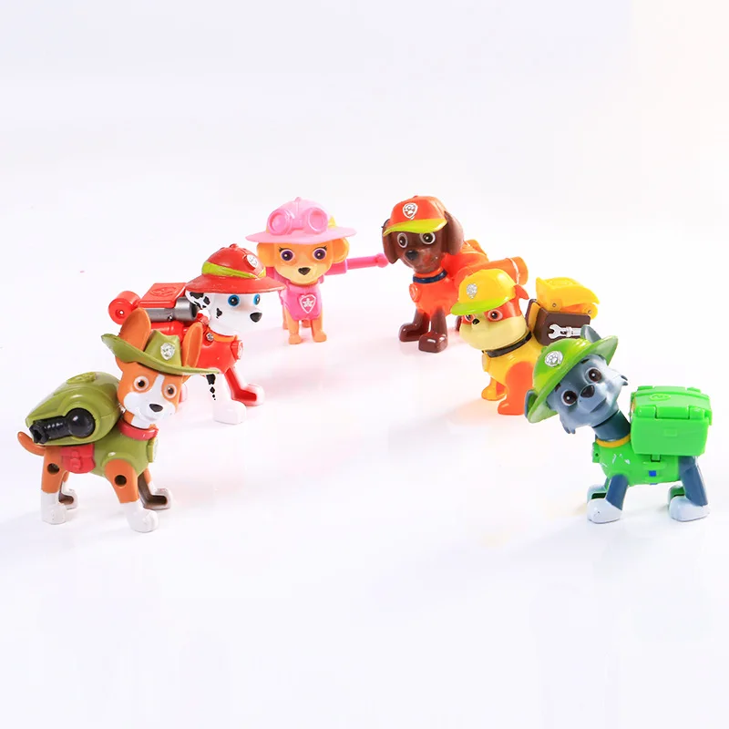 

2018 Cute Canine Puppy Dog Car Toys Russian Anime PVC Action Figures Dogs Toys Canina Juguetes Gift For Children Educational Toy