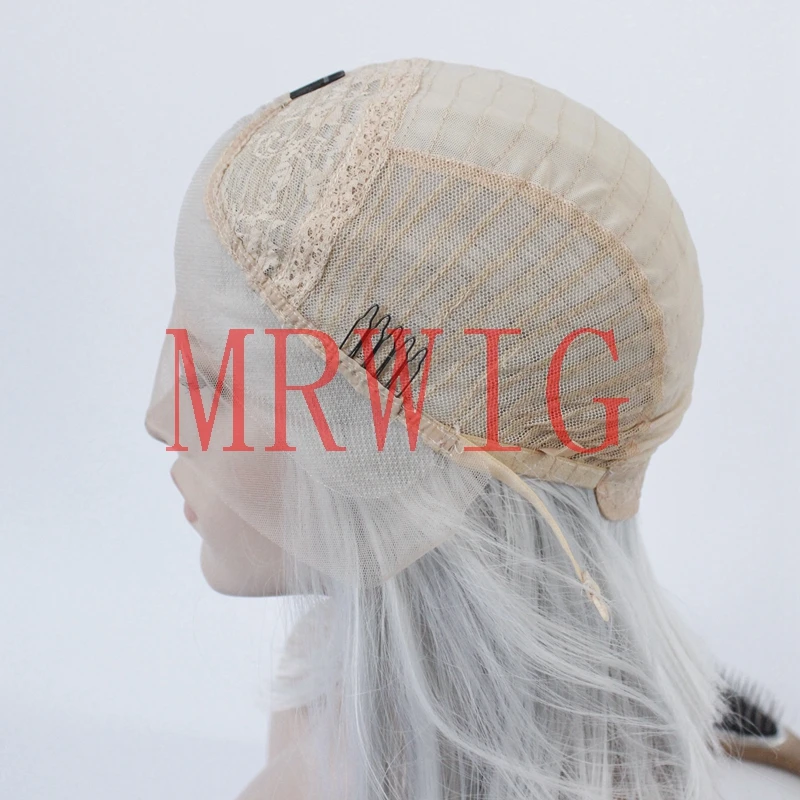 MRWIG Серебряный серый Омбре синий 12 дюймов короткий боб прямой синтетический бесклеевой передний парик кружева средняя часть для женщин