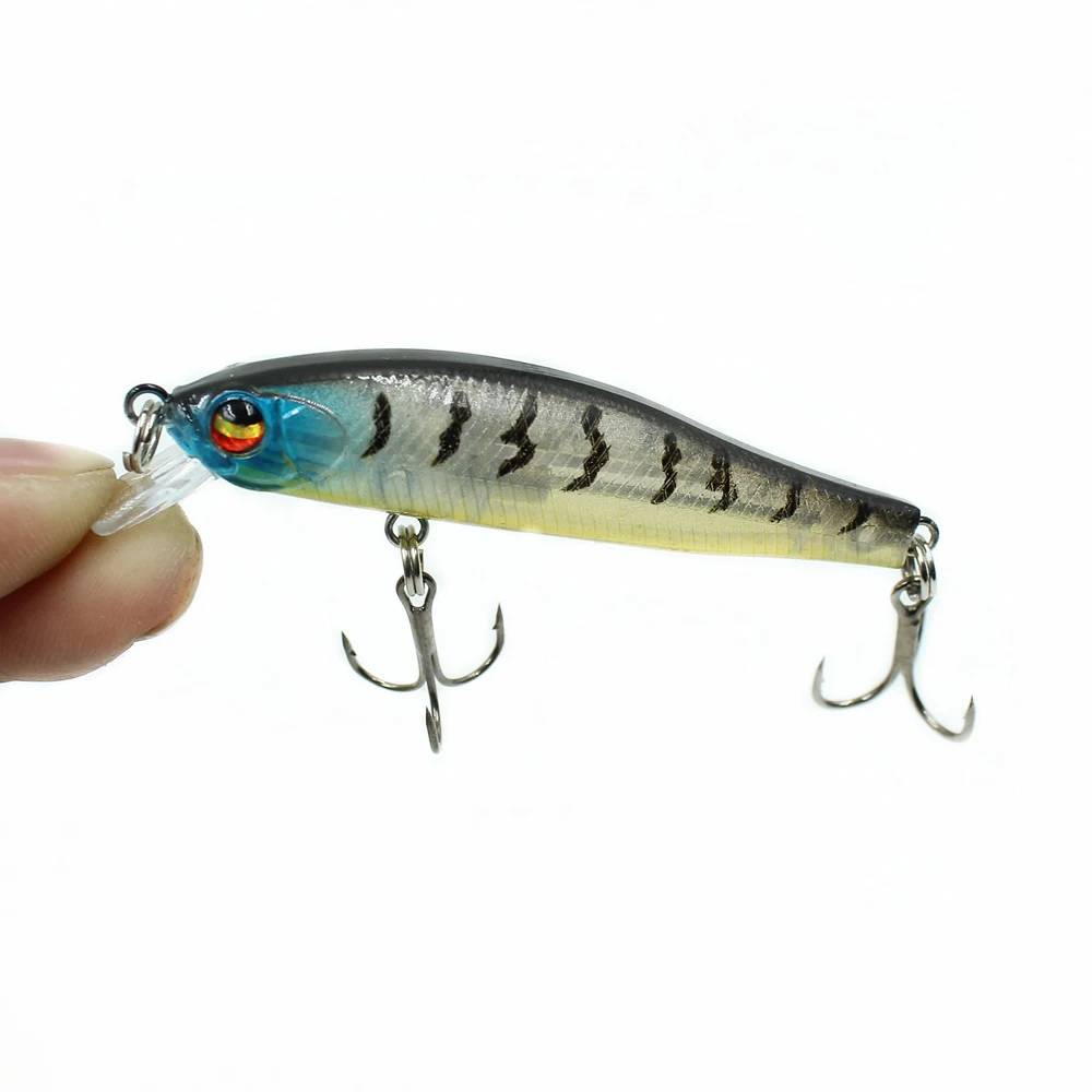 1 قطعة طعوم صيد سمك البلمة 7 سنتيمتر 5.7g باس التصيد الاصطناعي الصلب الطعم Wobblers Crankbait 3D عيون غرق البلاستيك الطعوم الأسماك pesca