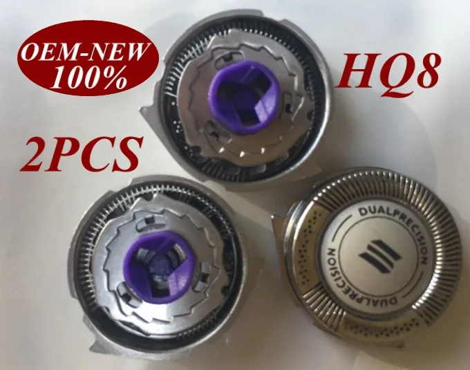 2 шт. HQ8 бреющая головка бритвенных лезвий для Norelco Бритва Philips HQ7183XL HQ7110XL HQ7115XL HQ7120XL HQ7145XL HQ7140XL HQ7160XL