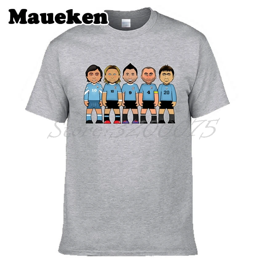 Мужская футболка с надписью uruguay legends Alvaro Recoba Paolo Montero Diego Forlan Enzo Francescoli Luis Suarez W0523006|t