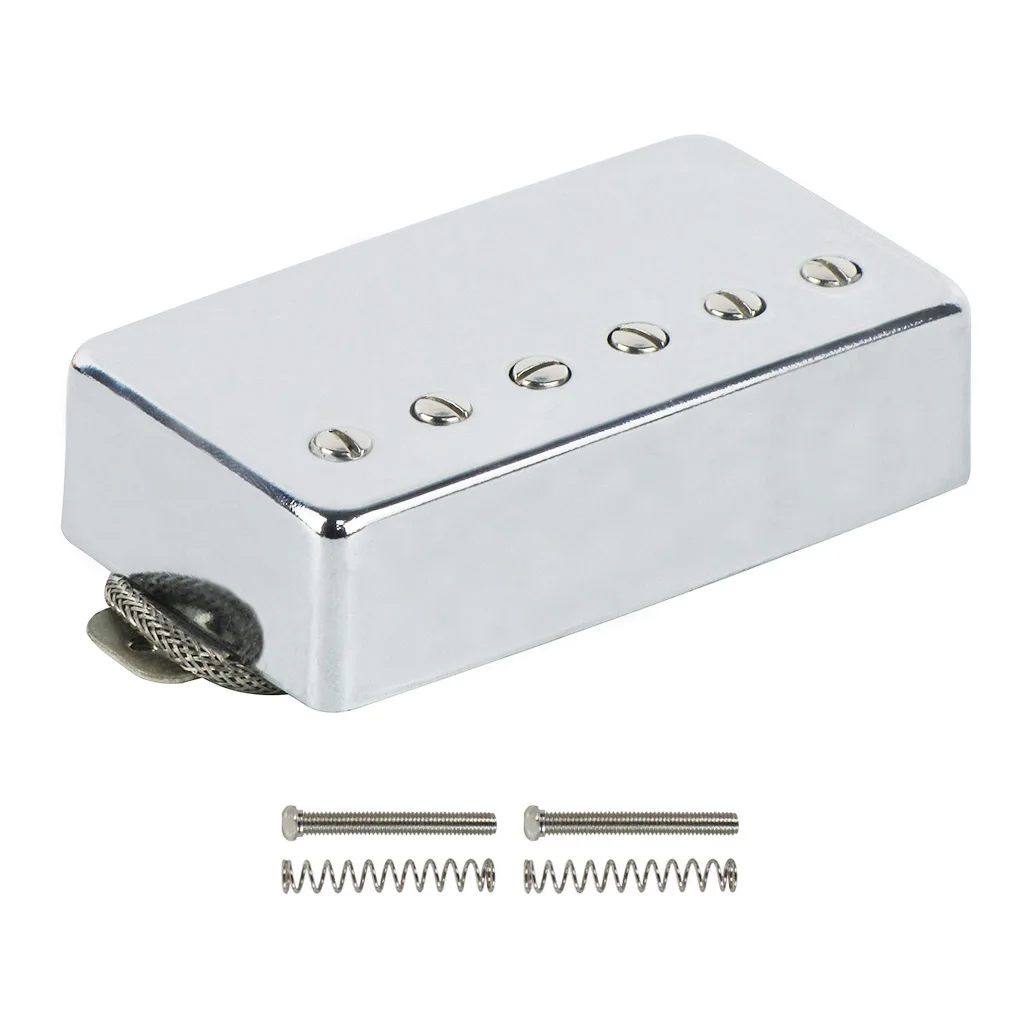 FLEOR 1 шт. хром Alnico 5 Шея электрогитара Humbucker Пикап LP с черным изогнутым монтажным