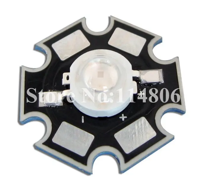 

50pcs 3W 45mil Chip UV Ultraviolet 410~415nm High Power LED Light Lamp Part With 20mm Star Base