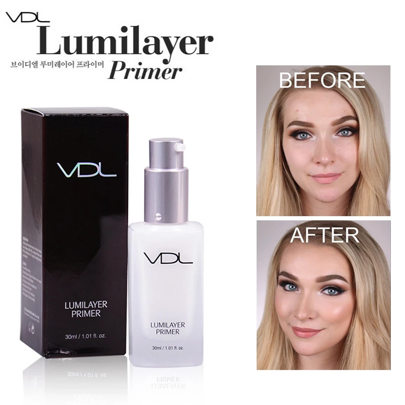 

VDL 30ML Makeup Primer Cream Concealer Face Highlighter Contour Brigthen Makeup Base Foundation