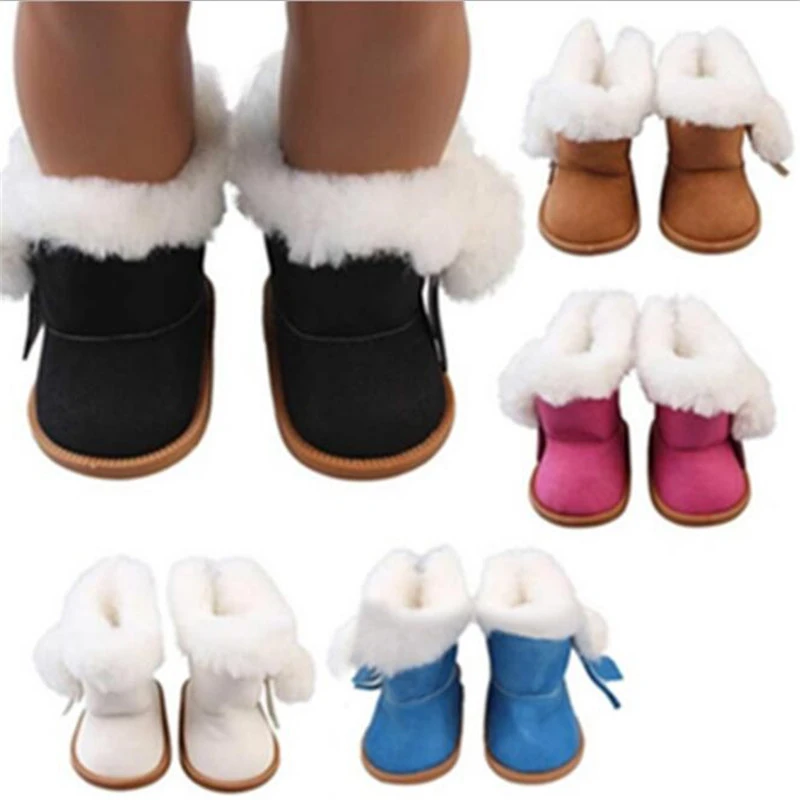 18 Inch Toy Accessories Magic Sticker PU Gift Bow Collection American Doll Shoes