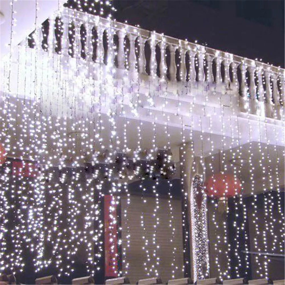 Kmashi 10pcs/lot 3Mx3M 300 LED Curtain Lights LED String Lights