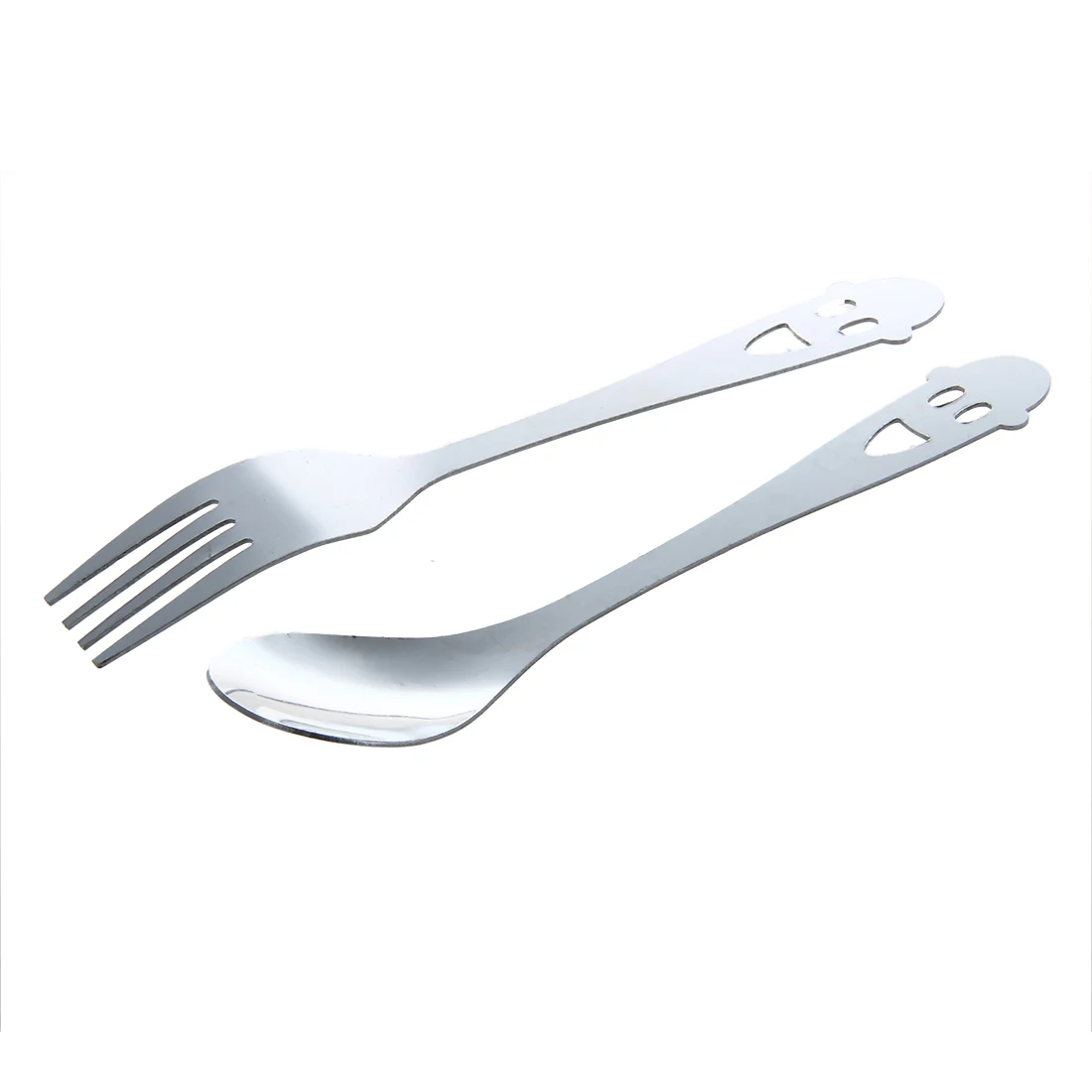 Smiling Smiley Face Spoon Fork Set Kitchenware Tableware-in Storage