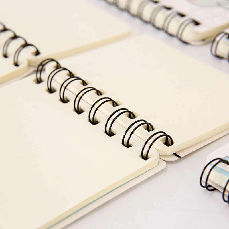 

80 Pages / Piece Rollover Portable Coil Notebook Mini Korea Creative Pocket Notepad Book Stationery Note Paper