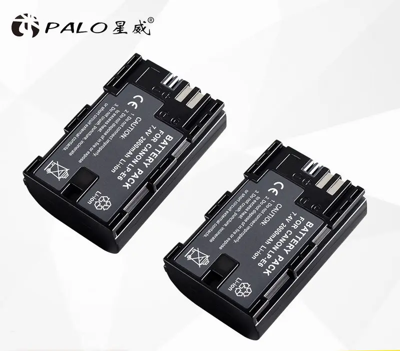 LP-E6 2pcs battery 2x LP E6 LPE6 LP-E6 E6N батарея 2000 мАч+ ЖК двойное зарядное устройство для камеры Canon EOS 5DS R 5D Mark II 5D Mark III 6D 7D 80D EOS 5DS R - Цвет: LP-E6 2pcs battery