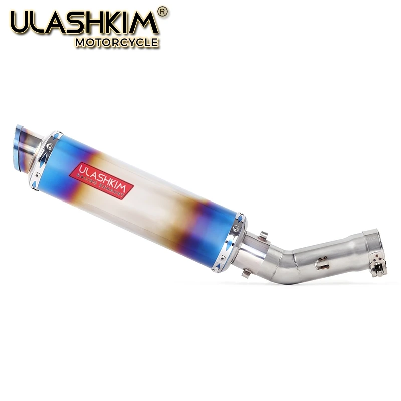 

Motorcycle Full System Muffler Escape Exhaust Middle Link Pipe Accessories Slip On For Yamaha Fazer FZ8 FZ8N FZ800 2010 to 2015