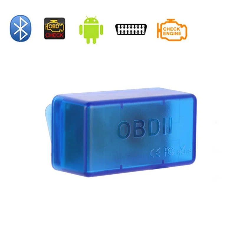 Мини elm327 Bluetooth OBD2 V1.5 Elm 327 V 1,5 OBD 2 автомобиля диагностический-инструмент сканер Elm-327 адаптер obd-ii инструмент диагностики авто