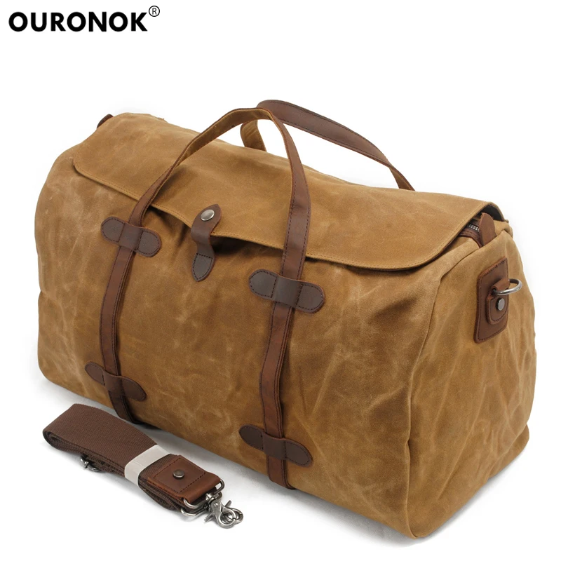 

OURONOK Men Handbags Canvas Crossbody Bags Shoulder Bags Large Capacity Traveling Large Tote Waterproof Crossbody Messenger Bags