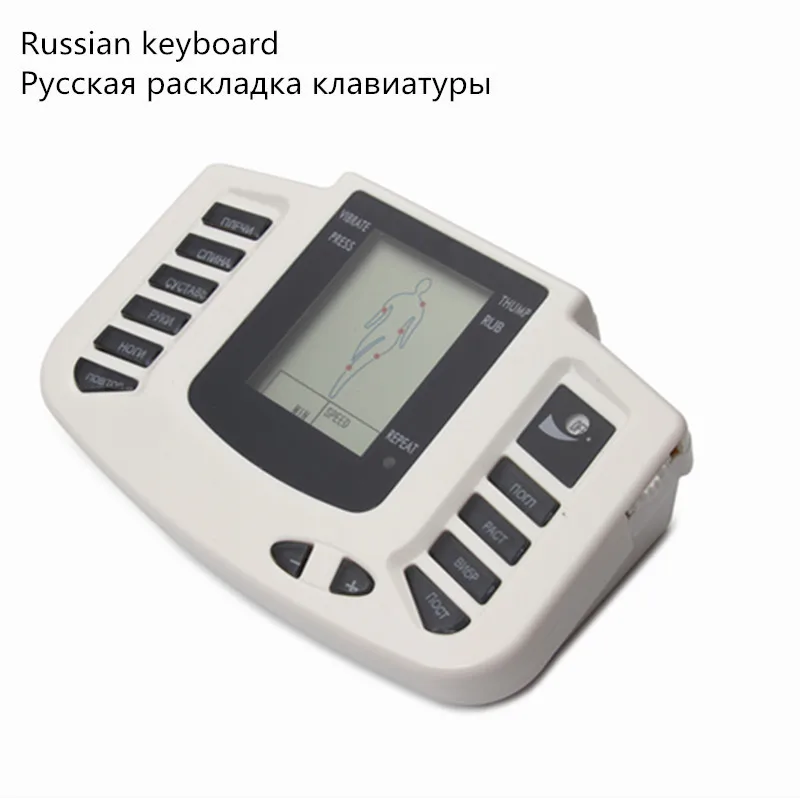 Russian Version Electronic Body Slimming Pulse Massage for Muscle Relax Pain Relief Stimulator Tens Acupuncture Therapy Machine Russian Version Electronic Body Slimming Pulse Massage for Muscle Relax Pain Relief Stimulator Tens Acupuncture Therapy Machine