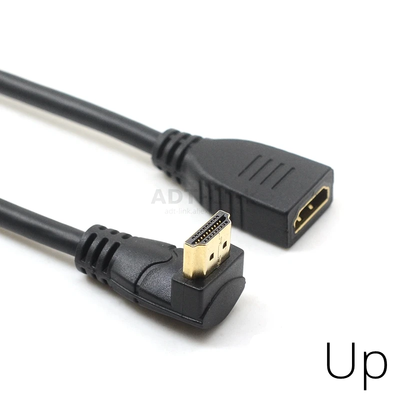 HDMI 2,0 удлинитель вверх вниз вправо влево угловой локоть HDMI кабель мужчин и женщин удлинитель 2 к* 4 к@ 60 Гц Ultra HD 3D 1080P Ethernet